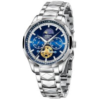 Chronograph Fly Wheel Watch for Men Analog Quartz Dress Diamond Business Wristwatch