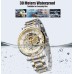 Retro Steampunk Skeleton Automatic with HPHT Diamond Royal Carving Men's Watch