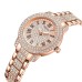 Women Wrist Watches Analog Rose Gold Dial With HPHT Lab Hand Studded Diamonds