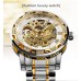 Retro Steampunk Skeleton Automatic with HPHT Diamond Royal Carving Men's Watch