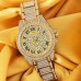 Hand-Studded Diamonds Gold Plated Latest Dial Premium Luxury Design Stainless Steel Strap Analog Party Watch For Men