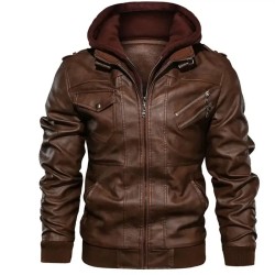 Super Quality Men's Leather Jackets Autumn Casual Motorcycle