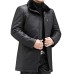 Thickened genuine leather jacket mink inner liner fur integrated cowhide collar coat